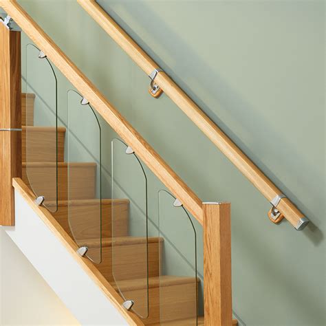 one stair wooden wall mount hand rail