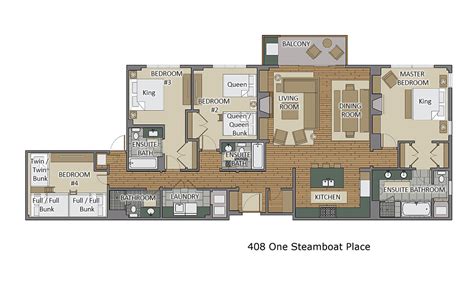 one steamboat place floor plan