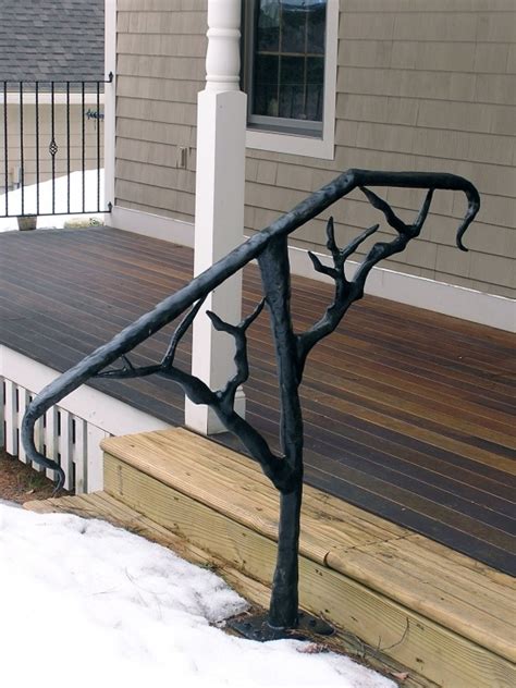 one step outside railing