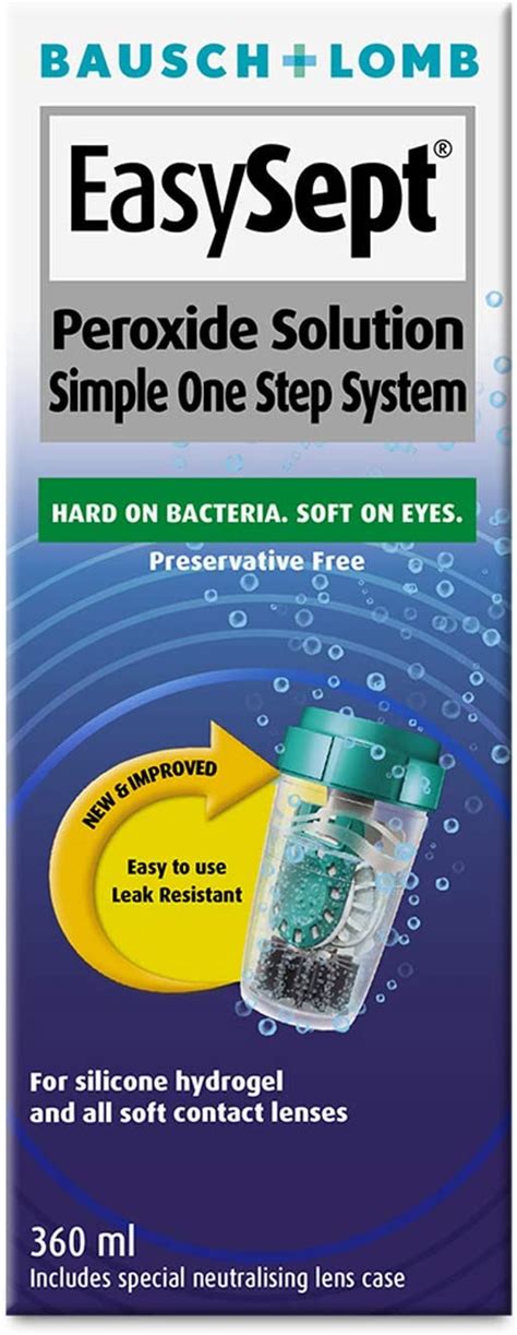 one step peroxide contact lens solution