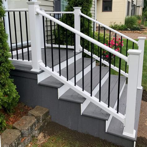 one step stair railing