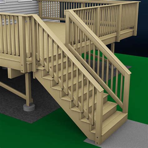 one step wood railing
