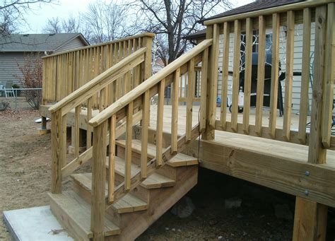 one step wood railing