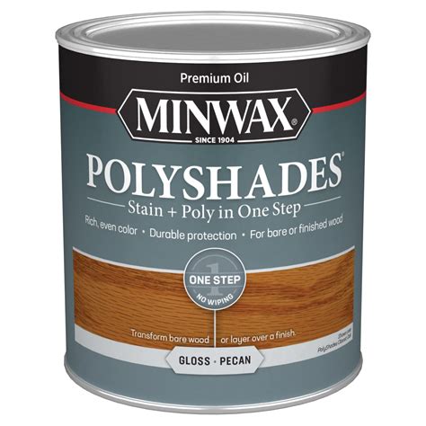 one step wood stain and finish with minwax polyshades