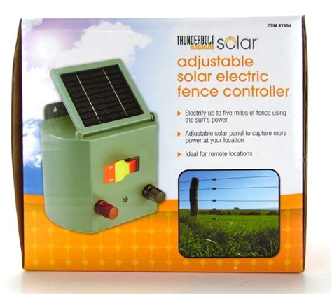 one stop gardens fence control with adjustable solar panel