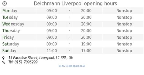 one stop shop liverpool opening times