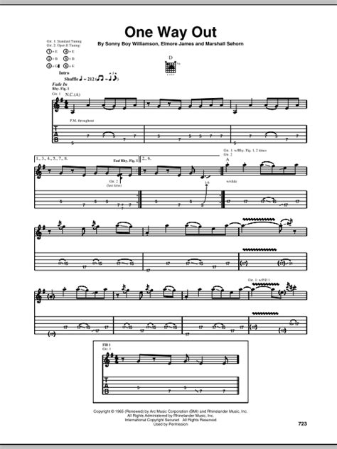 one way out allman brothers bass tab