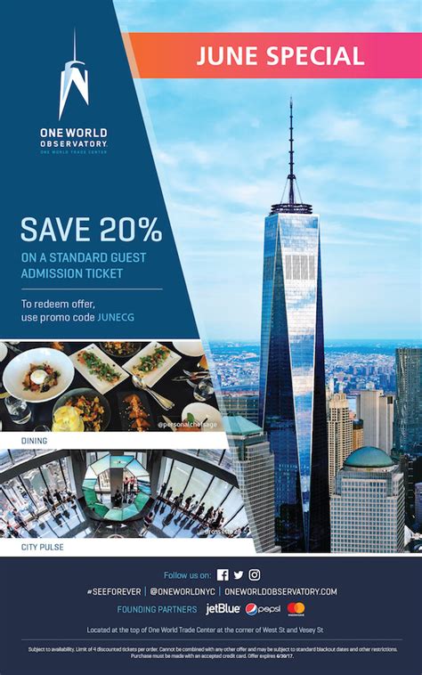 one world observatory discount coupon