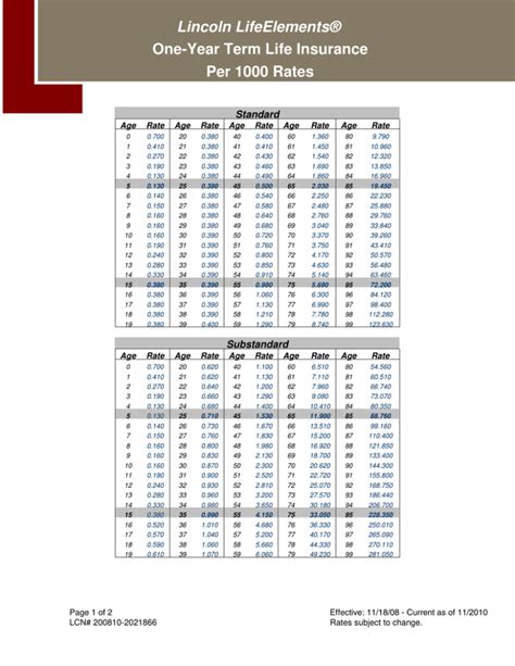 one year term life insurance