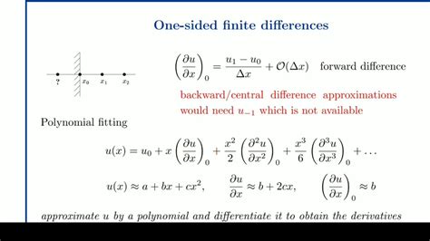 one-sided second order finite difference