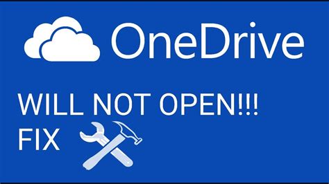 onedrive app won't open