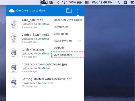 onedrive not updating on mac