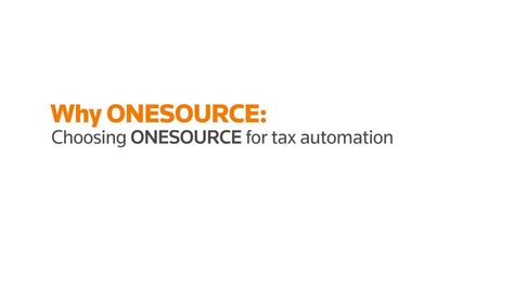 onesource corporate tax software