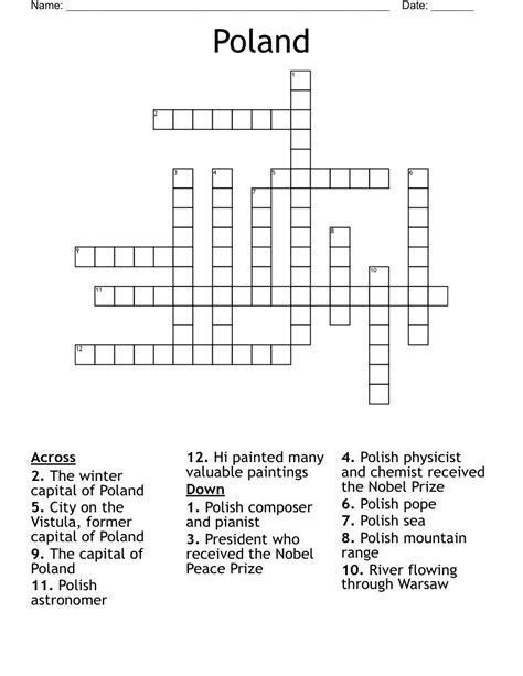 onetime capital of poland crossword clue