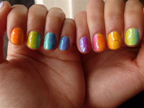 Fluffy Nails Ongles arcenciel dégradé à l'éponge / Rainbow gradient