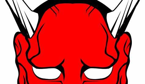 Oni Mask Vector Illustration Skull Devil, Oni Mask, Skull Devil, Mascot