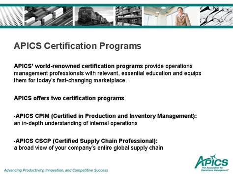 online apics certification programs