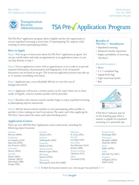 online application for tsa precheck program