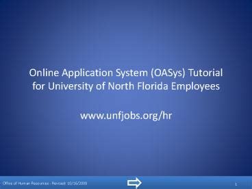 online application system oasys