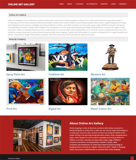 Online Art Gallery Project In Java Source Code