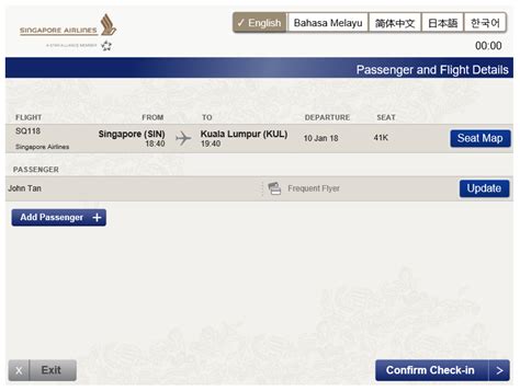 online check in singapore airlines australia