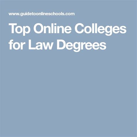 online colleges for law