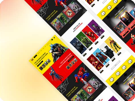 Online comic website navigation interface