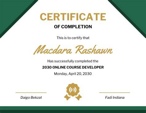 Online Course Certificate Image
