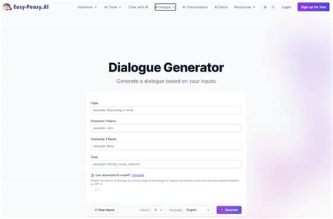 online dialogue generator