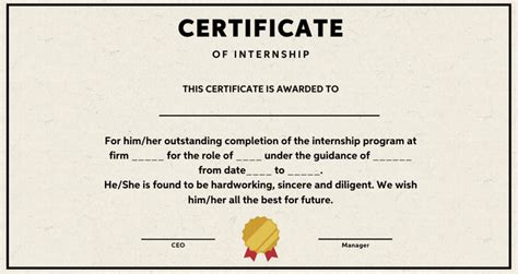 Free Internship Certificate Template in Illustrator