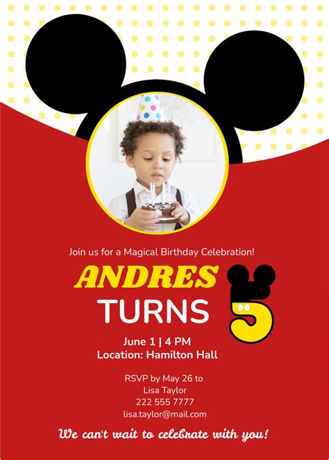 Online Invitations Mickey Mouse