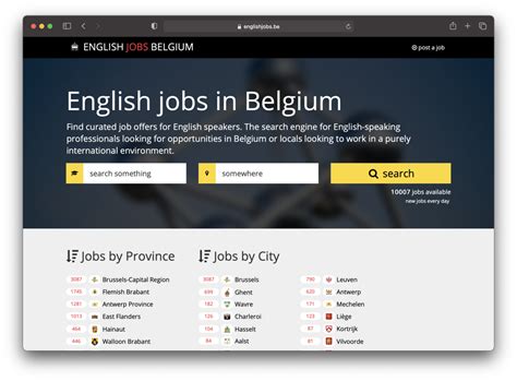 online jobs for english speakers in belgium