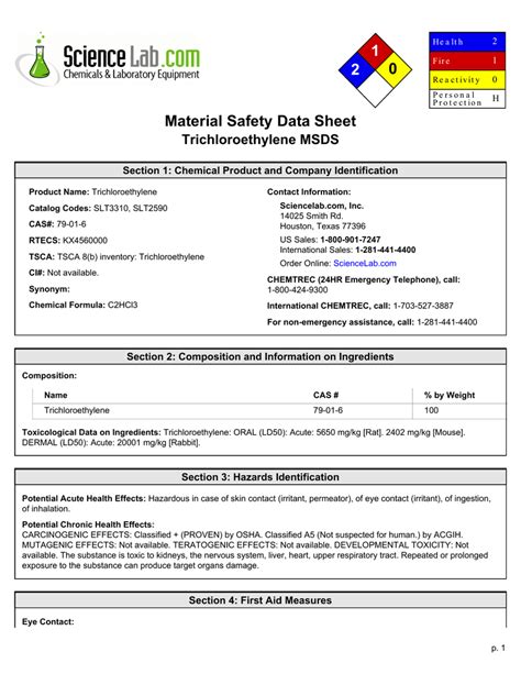 online material safety data sheet