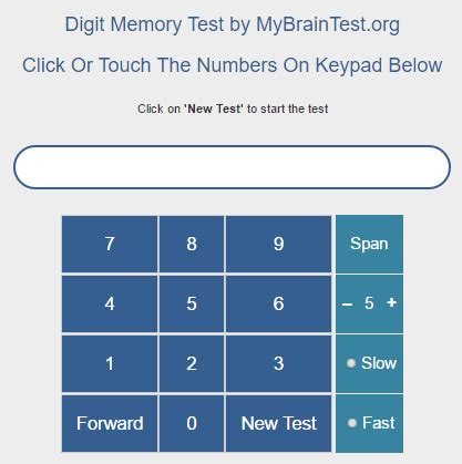 Online Memory Test Free