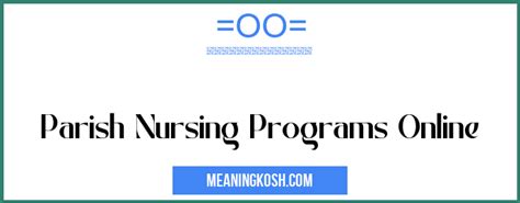 online parish nurse certification programs