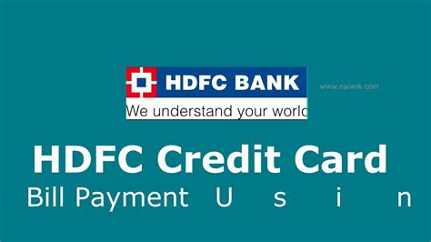 online payment hdfc credit card