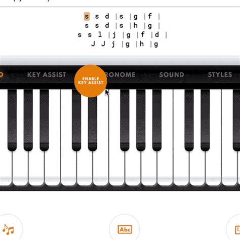 online piano keyboard sheet music