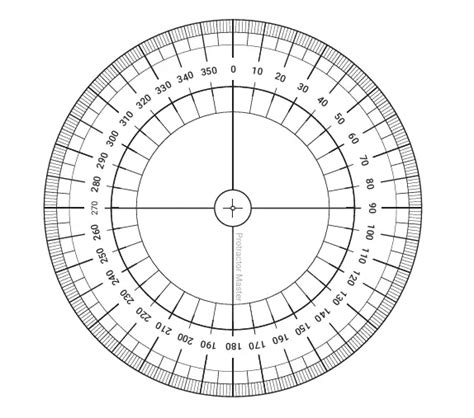 Online Protractor 360 Printables
