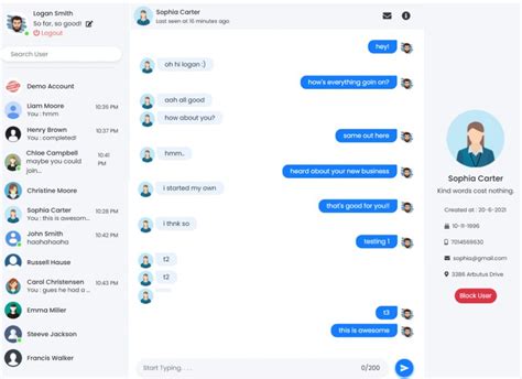 Online School Chat Application Project Source Code With Documentation