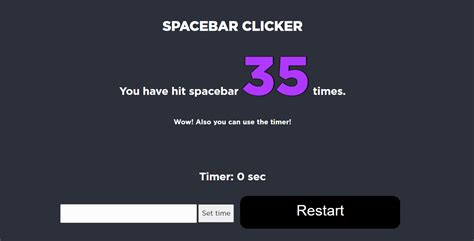 online space bar clicker