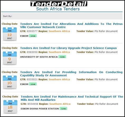 online tenders in south africa