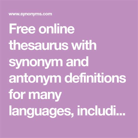 online thesaurus with antonyms