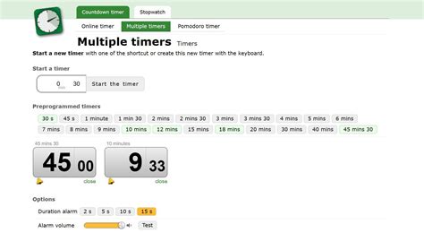 Online Timer Multiple