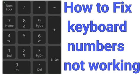 only numbers working on keyboard no letters
