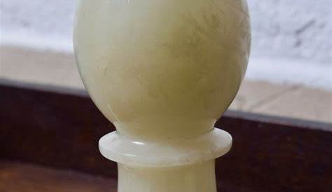 Onyx Lamp Lot Vintage Hand Carved White Table