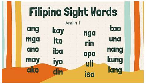 Tagalog - learning basic vocabulary | Tagalog words, Filipino words