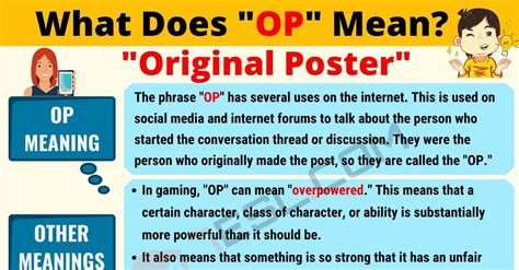 What does OP mean? What does this text abbreviation stand for? Learn