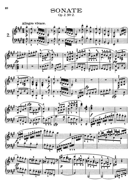 op 2 no 2 in a major by beethoven