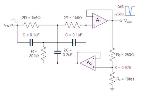 Op Amp Notch Filter