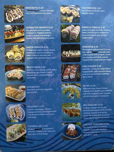 opa sushi menu